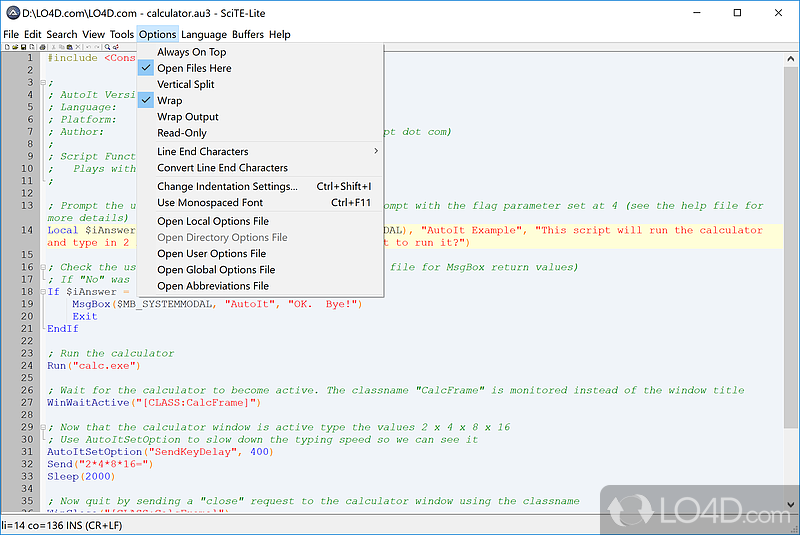 Create scripts and automate tasks - Screenshot of AutoIt