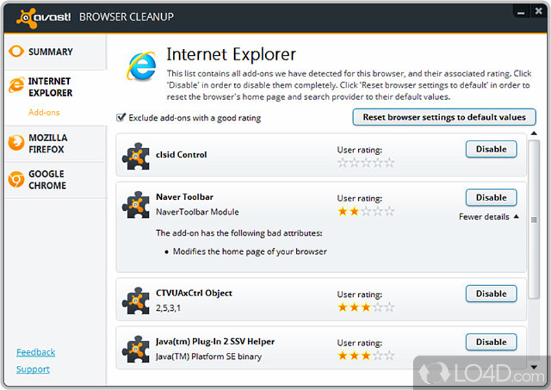 Clear-cut installer and interface - Screenshot of Avast Browser Cleanup