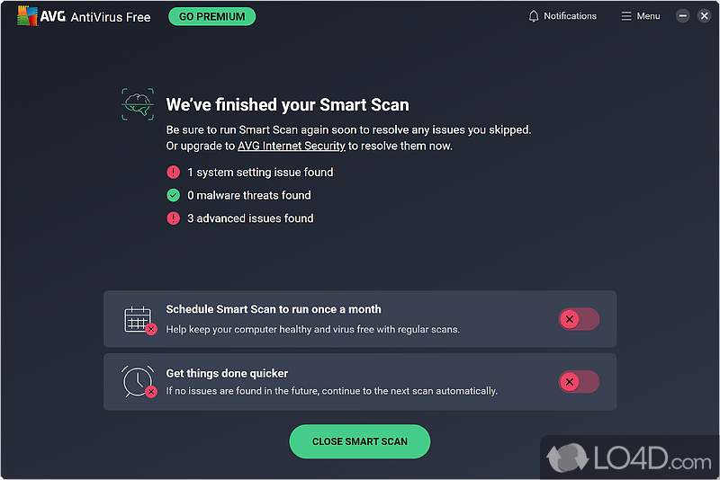 Comprehensive security solution - Screenshot of AVG AntiVirus Free