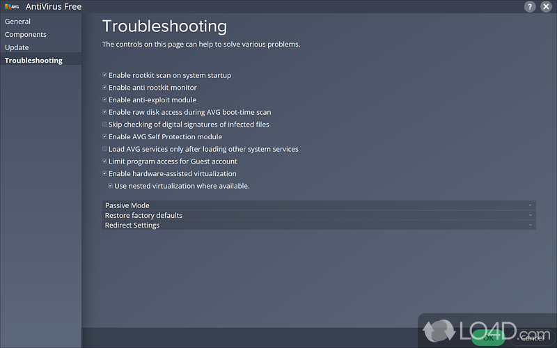 AVG Antivirus Free:  - Screenshot of AVG Antivirus Free