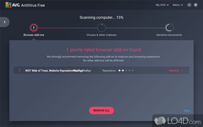 AVG Antivirus Free: Easy to install - Screenshot of AVG Antivirus Free