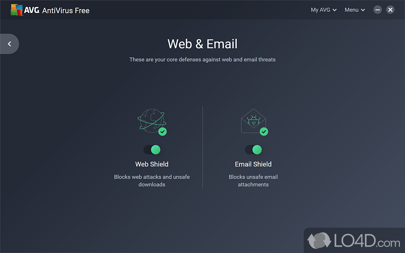 Additional features - Screenshot of AVG Antivirus Free