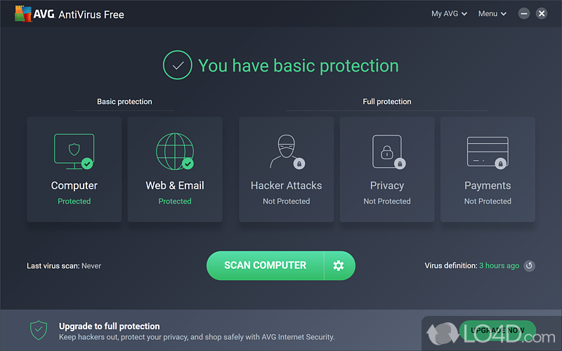 Top-grade antivirus app with basic protection against all forms of malware, in addition to email, identity - Screenshot of AVG Antivirus Free