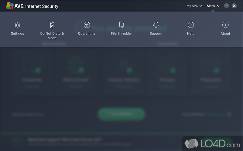 Guaranteed protection for your computer - Screenshot of AVG Internet Security