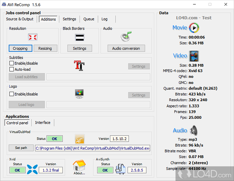 Clean feature lineup - Screenshot of AVI ReComp