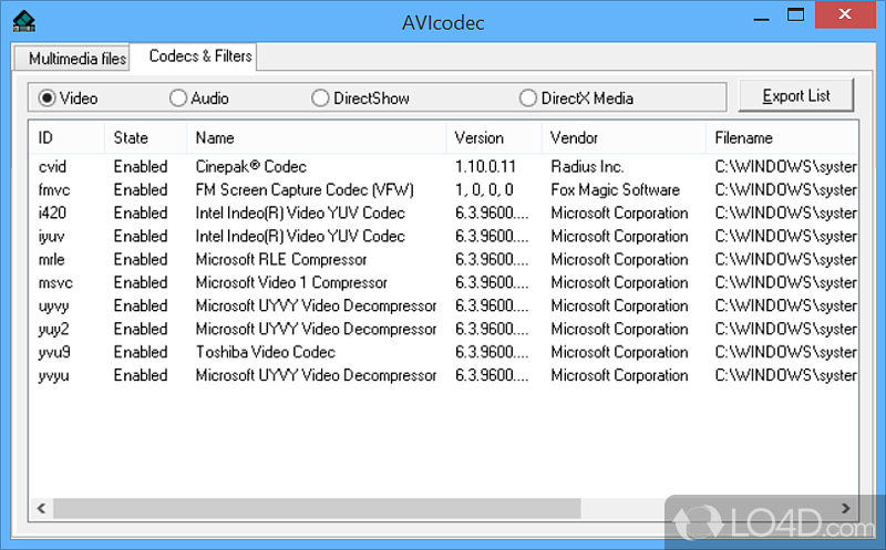 AVIcodec: Batch operations - Screenshot of AVIcodec