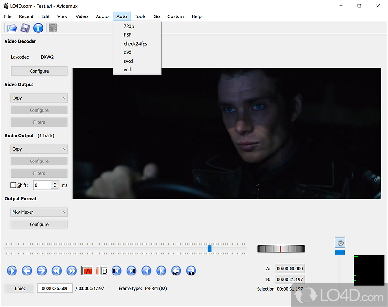 An efficient and fast video editor - Screenshot of Avidemux
