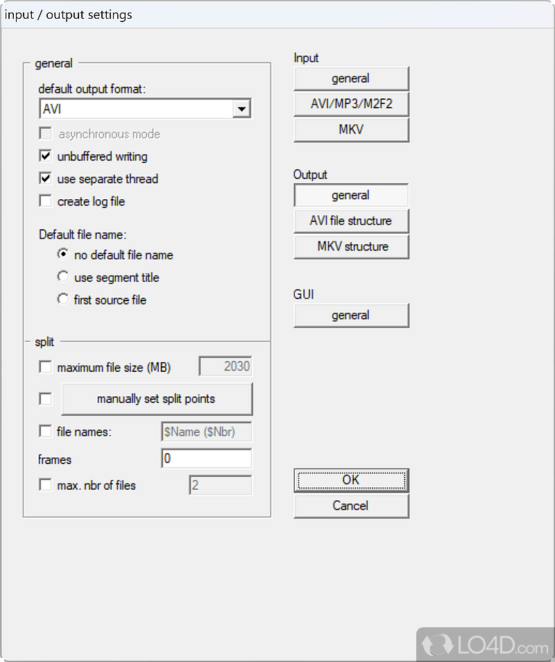 Where it comes handy - Screenshot of AVIMux GUI