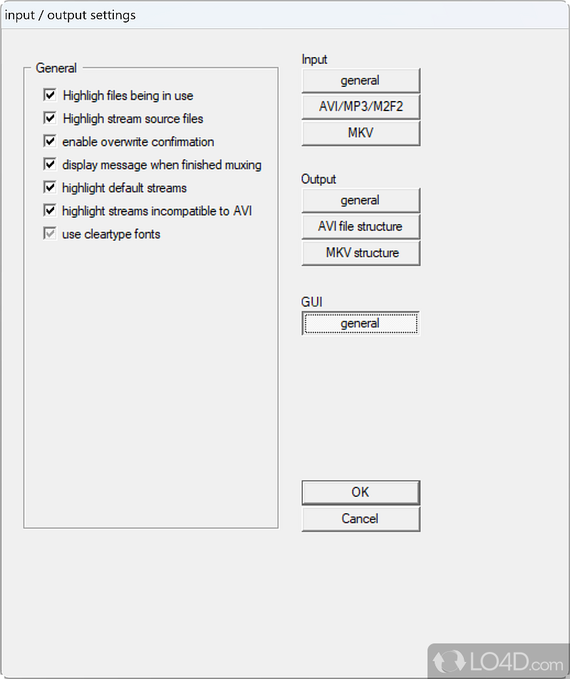 An overall efficient muxing utility - Screenshot of AVIMux GUI