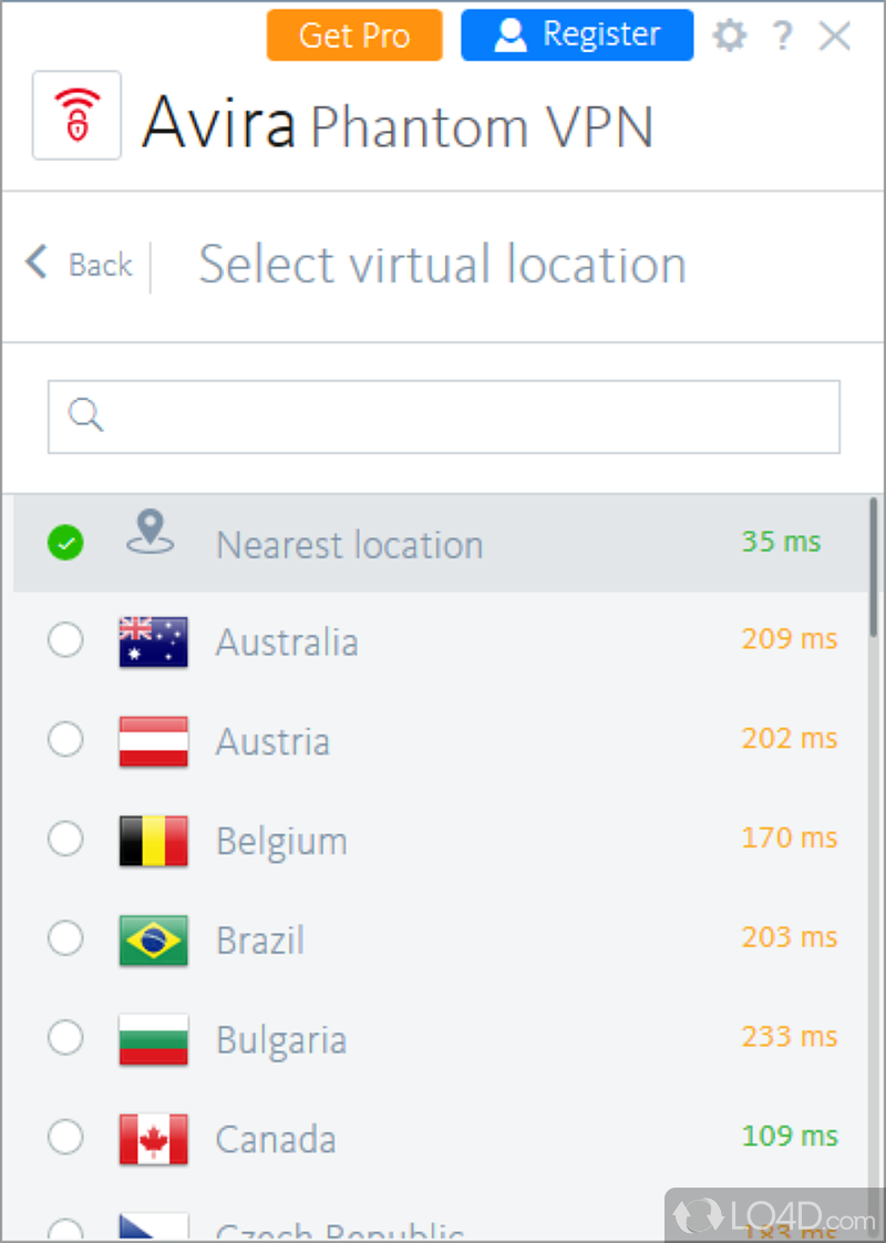 Focused more on quality and ease of use than outright number of features - Screenshot of Avira Phantom VPN