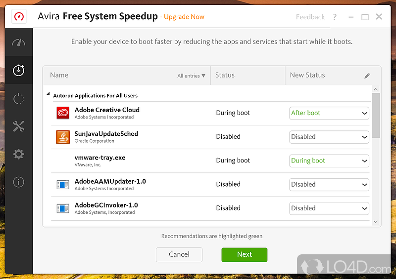 Restore your PC to peak performance in just 5 minutes - Screenshot of Avira Free System SpeedUp