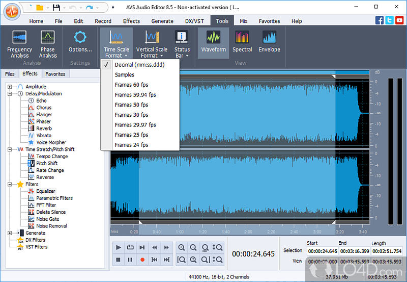 Create Ringtone for iPhone - Screenshot of AVS Audio Editor