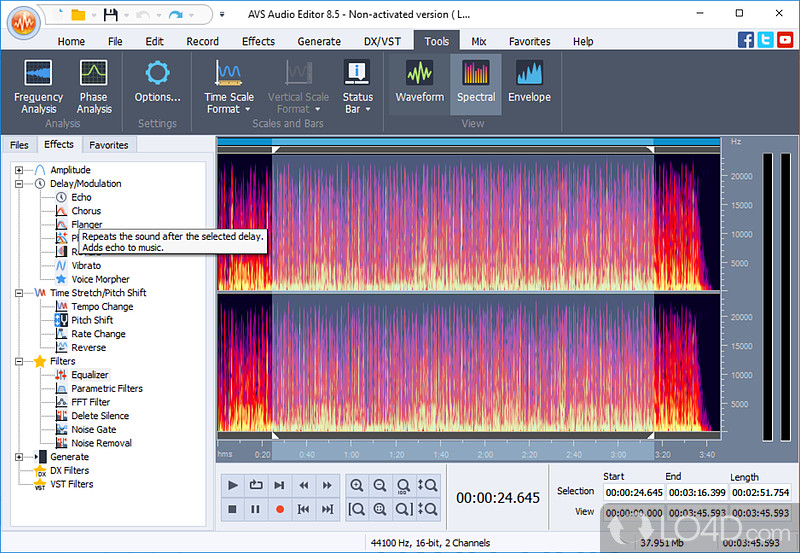 Multilingual Support - Screenshot of AVS Audio Editor