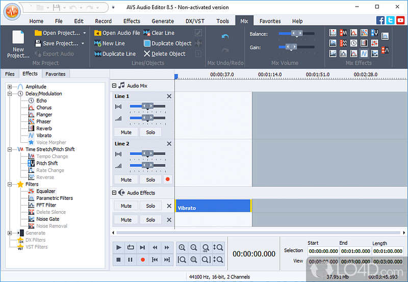 Advanced audio editor - Screenshot of AVS Audio Editor