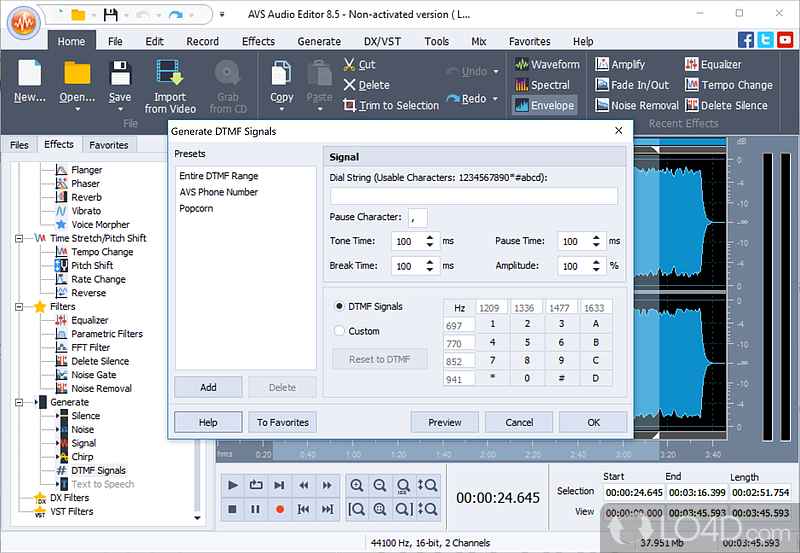 AVS Audio Editor: User interface - Screenshot of AVS Audio Editor