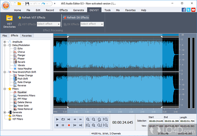 AVS Audio Editor: Audio editor - Screenshot of AVS Audio Editor