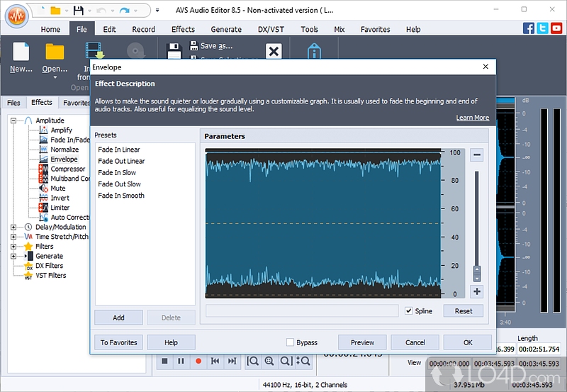 AVS Audio Tools: User interface - Screenshot of AVS Audio Tools