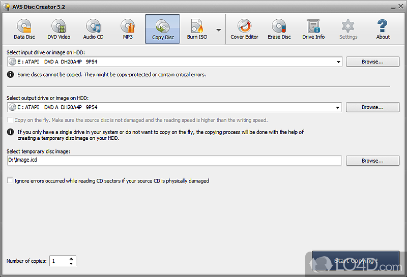 Burn data to CD, DVD and Blu-Ray easily using AVS Disc Creator - Screenshot of AVS Disc Creator FREE