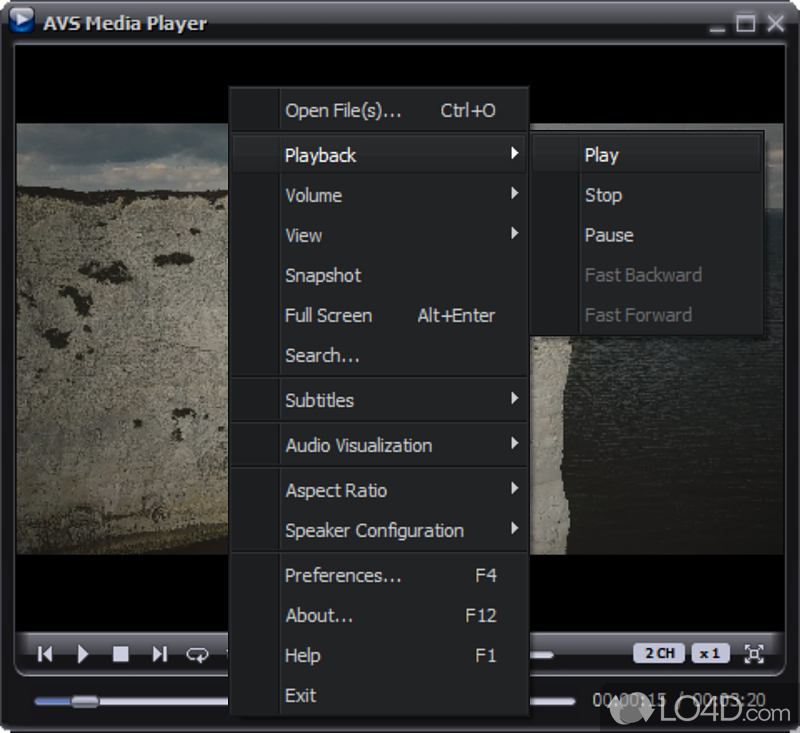 Watch movie DVDs and video files right on computer with AVS DVD Player - Screenshot of AVS Media Player