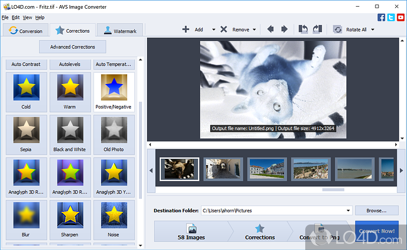 Fine tune images! Convert them to all key formats, set logo, apply effects - Screenshot of AVS Image Converter