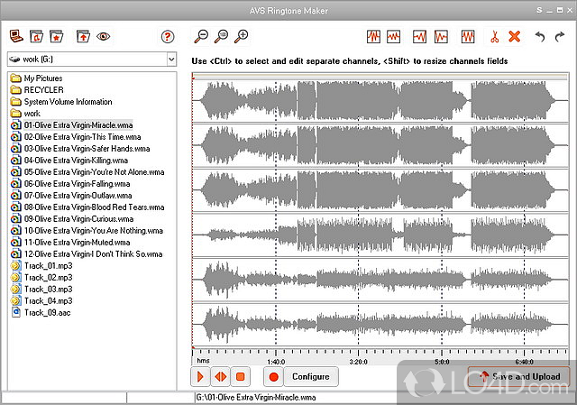 Sleek and lightweight graphical interface - Screenshot of AVS Ringtone Maker