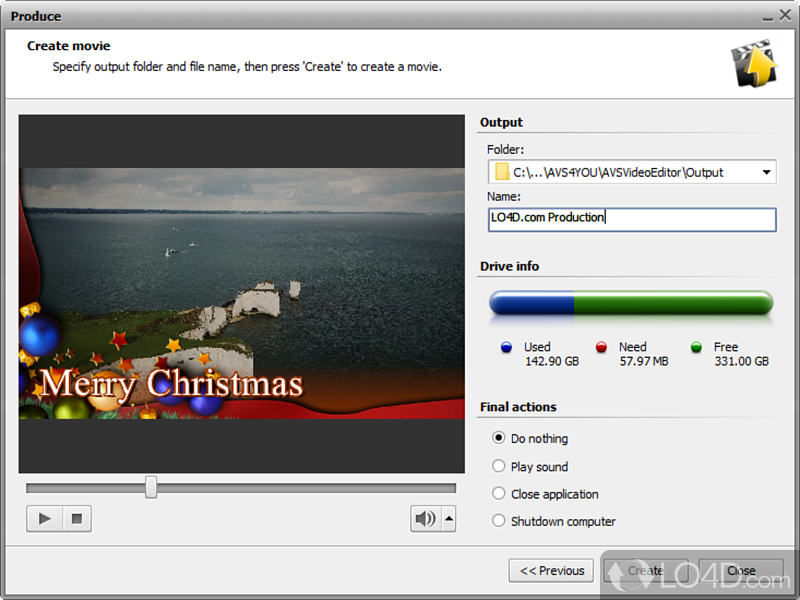 Burn a DVD/Blu-ray disc - Screenshot of AVS Video Editor