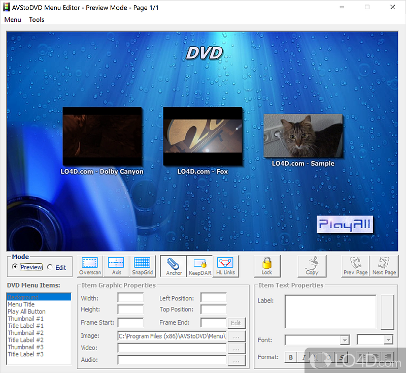 Audio and video encoding - Screenshot of AVStoDVD