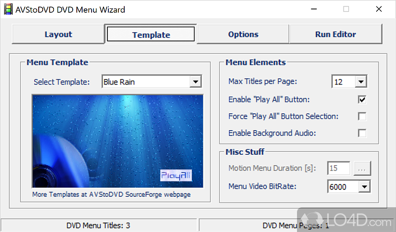 Convert any type of video to DVD - Screenshot of AVStoDVD