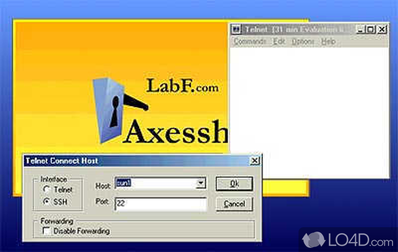 Axessh: User interface - Screenshot of Axessh