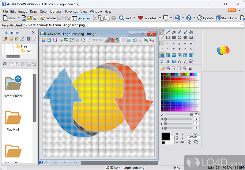 Axialis IconWorkshop: User interface - Screenshot of Axialis IconWorkshop