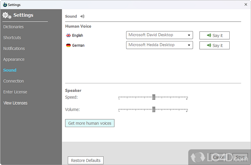 And text translation and dictionary software in over 50 languages - Screenshot of Babylon