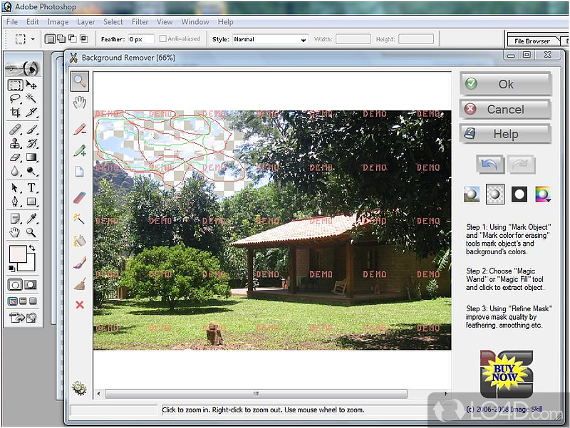Plug-in that extracts an object from an image (masking) - Screenshot of Background Remover