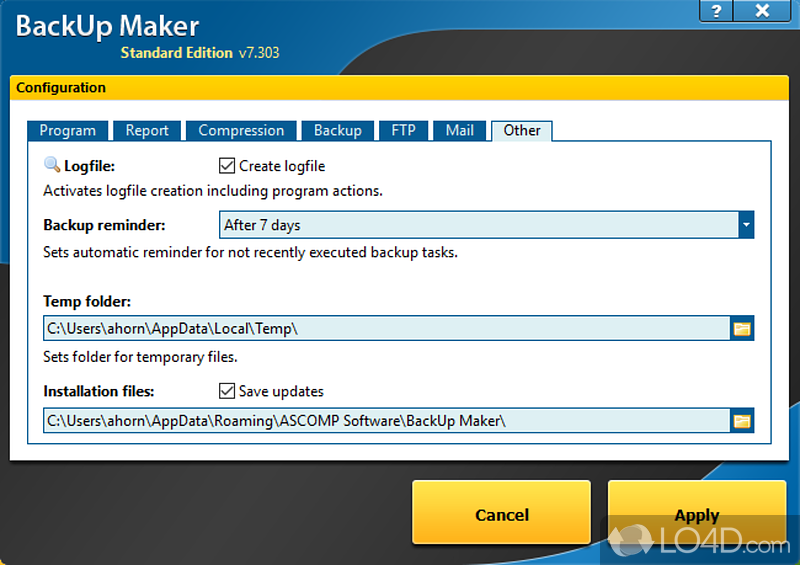 BackUp Maker Standard screenshot