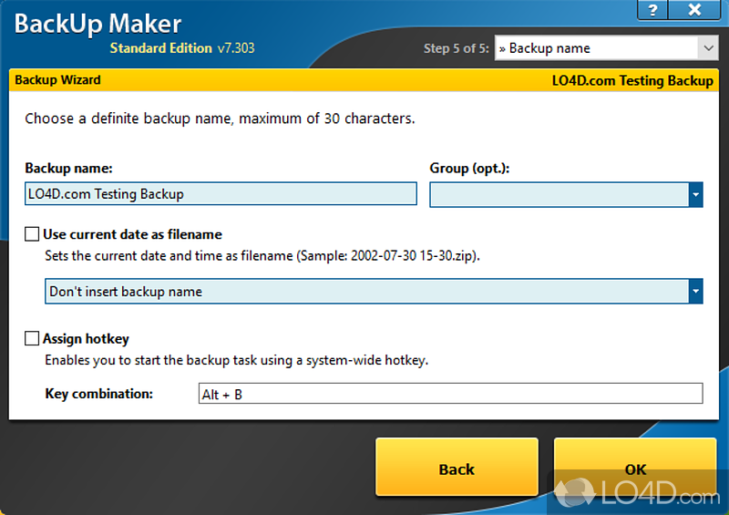 BackUp Maker Standard screenshot