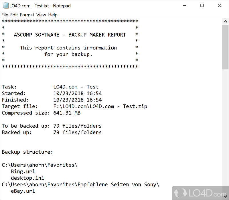 BackUp Maker Standard screenshot