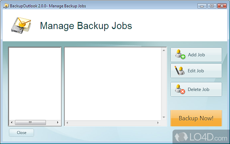Handy and intuitive app for Outlook backups - Screenshot of Backup Outlook