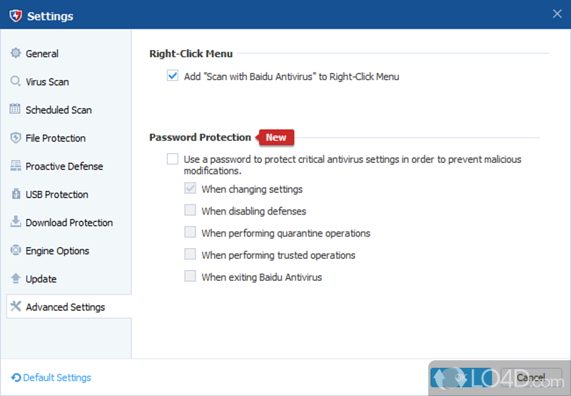 Baidu Antivirus: Protection - Screenshot of Baidu Antivirus