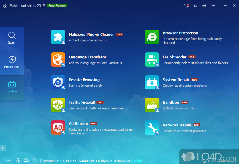 Real-time protection - Screenshot of Baidu Antivirus