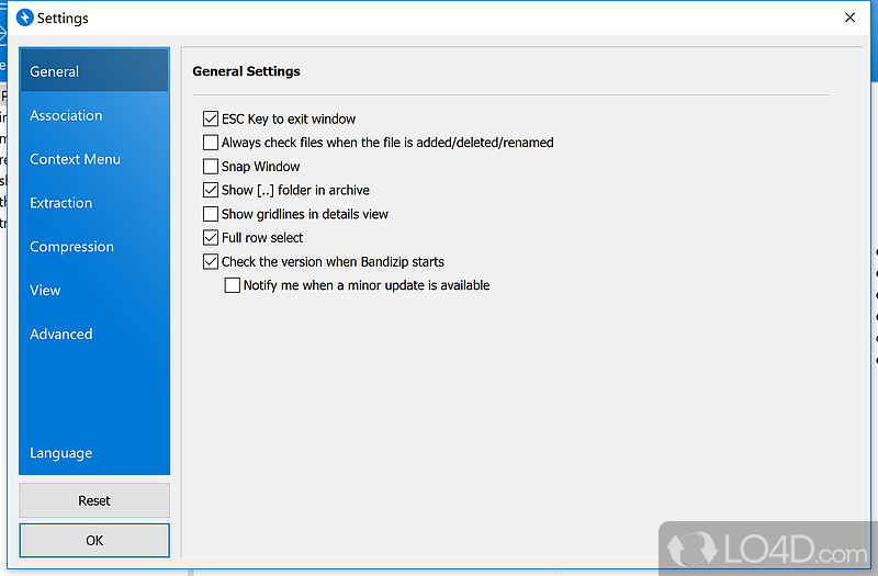 Will create or open zip, 7Z, tar, ISO - Screenshot of Bandizip