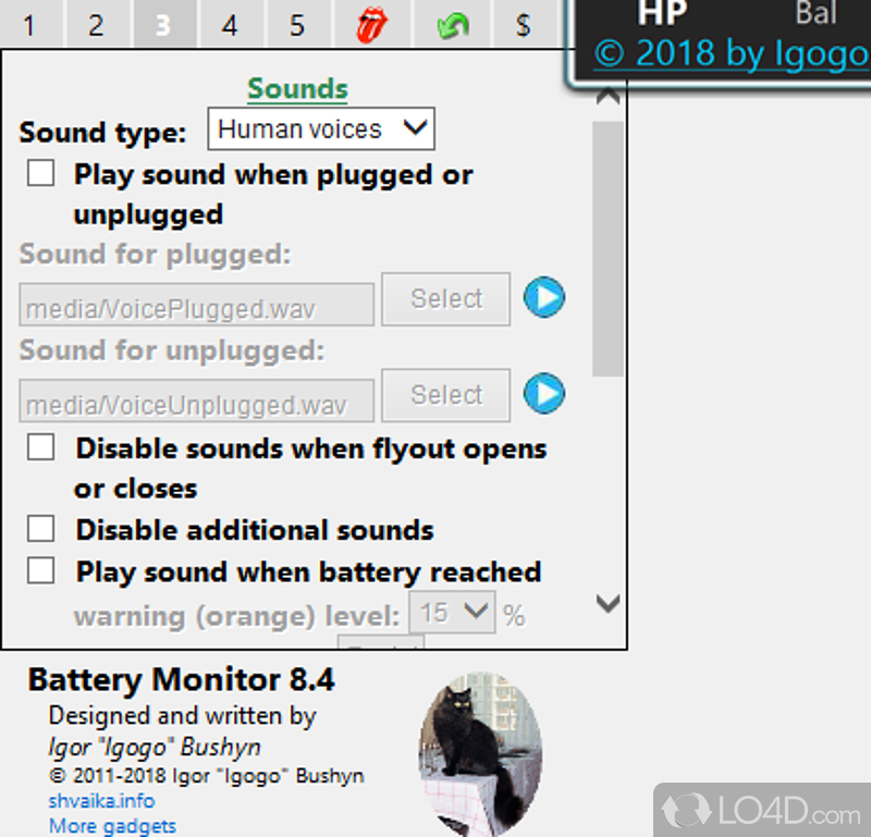 Real-time details and info about battery - Screenshot of Battery Monitor