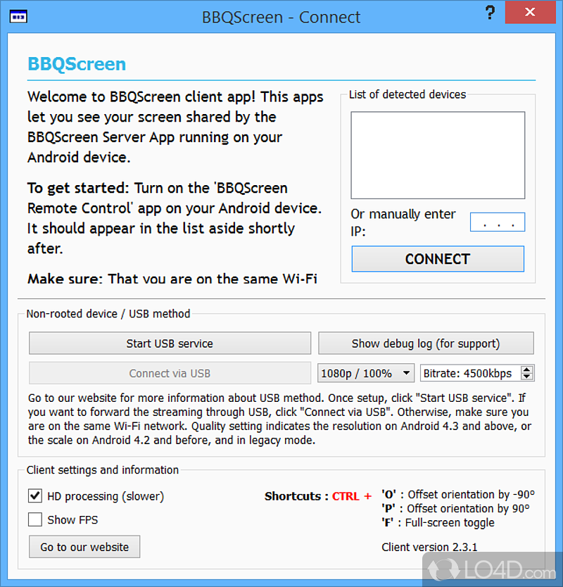 Show phone's screen on PC, perfect for screenshots - Screenshot of BBQScreen