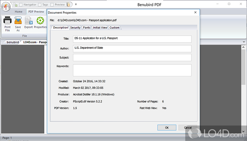 Document organizer with support for tags and collections - Screenshot of Benubird PDF