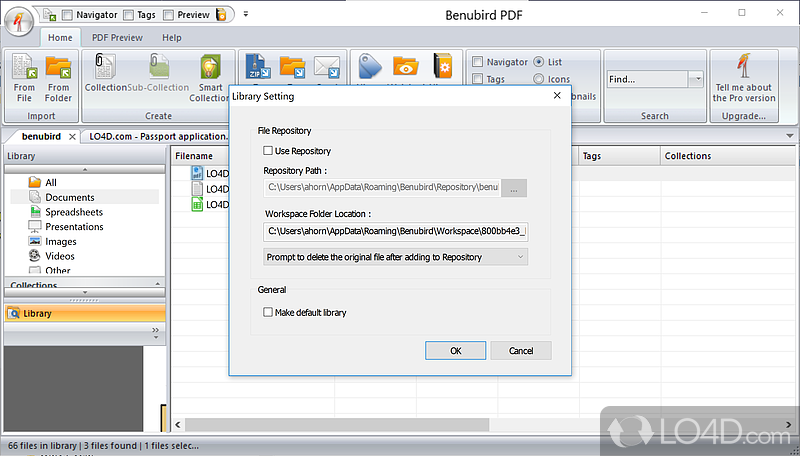Organize your documents - Screenshot of Benubird PDF