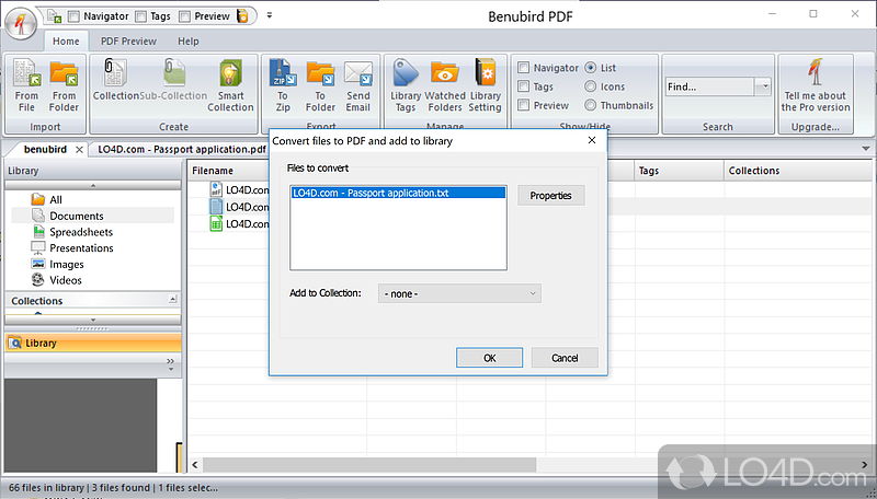 Benubird PDF: Filtering - Screenshot of Benubird PDF