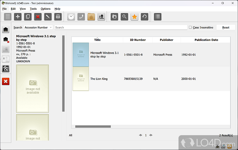 Software solution that helps you manage books, DVDs, journals, magazines, music CDs - Screenshot of BiblioteQ