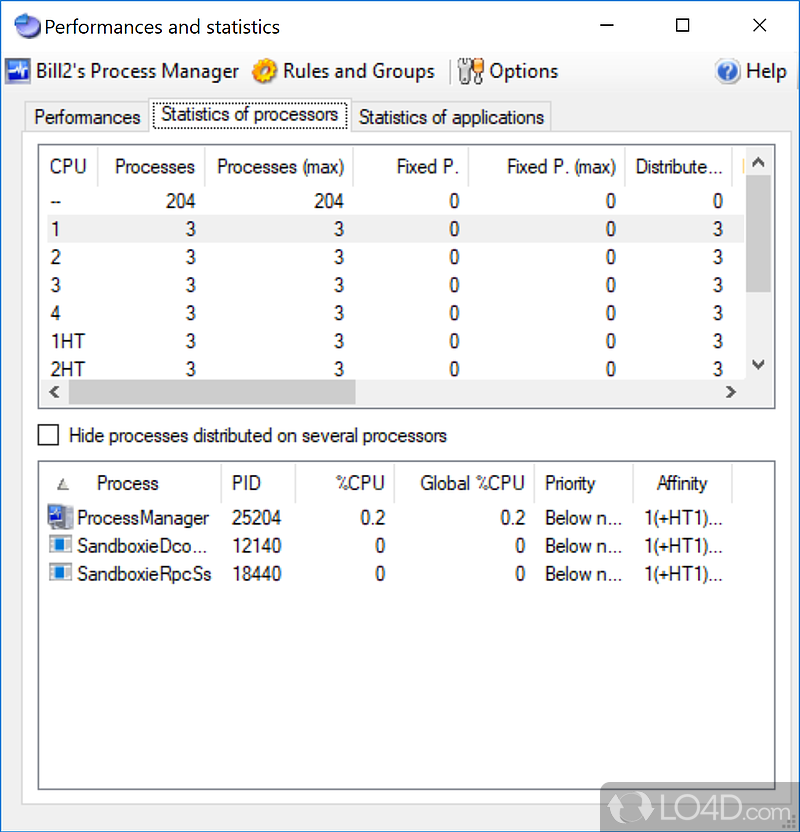 Bill2's Process Manager screenshot