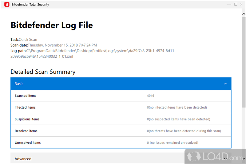 Bitdefender Total Security: And Laptop modes - Screenshot of Bitdefender Total Security