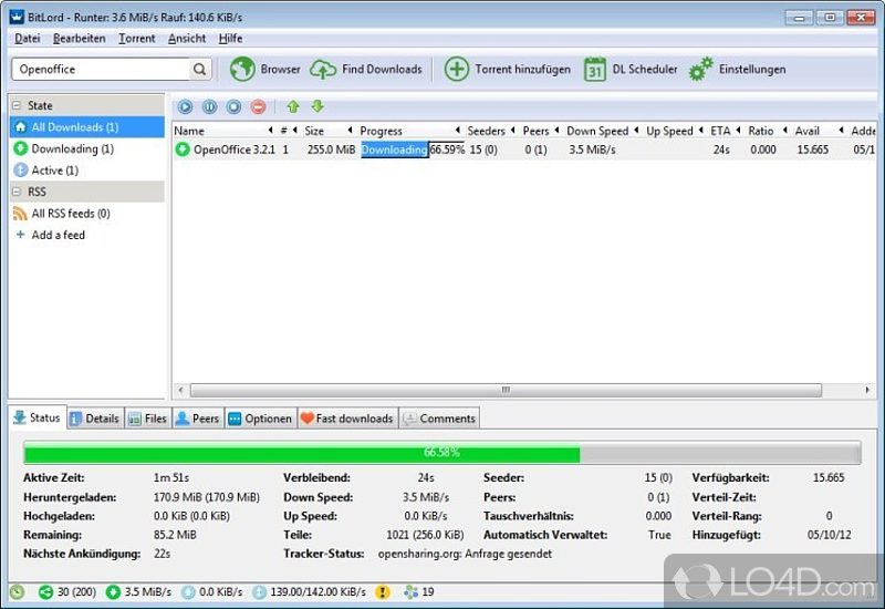 Program for torrent files - Screenshot of BitLord