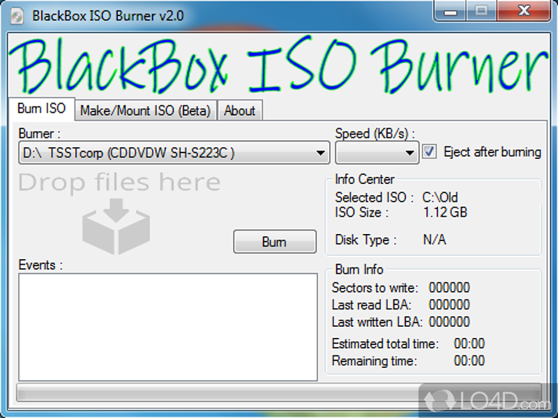 BlackBox ISO Burner: Clean design - Screenshot of BlackBox ISO Burner