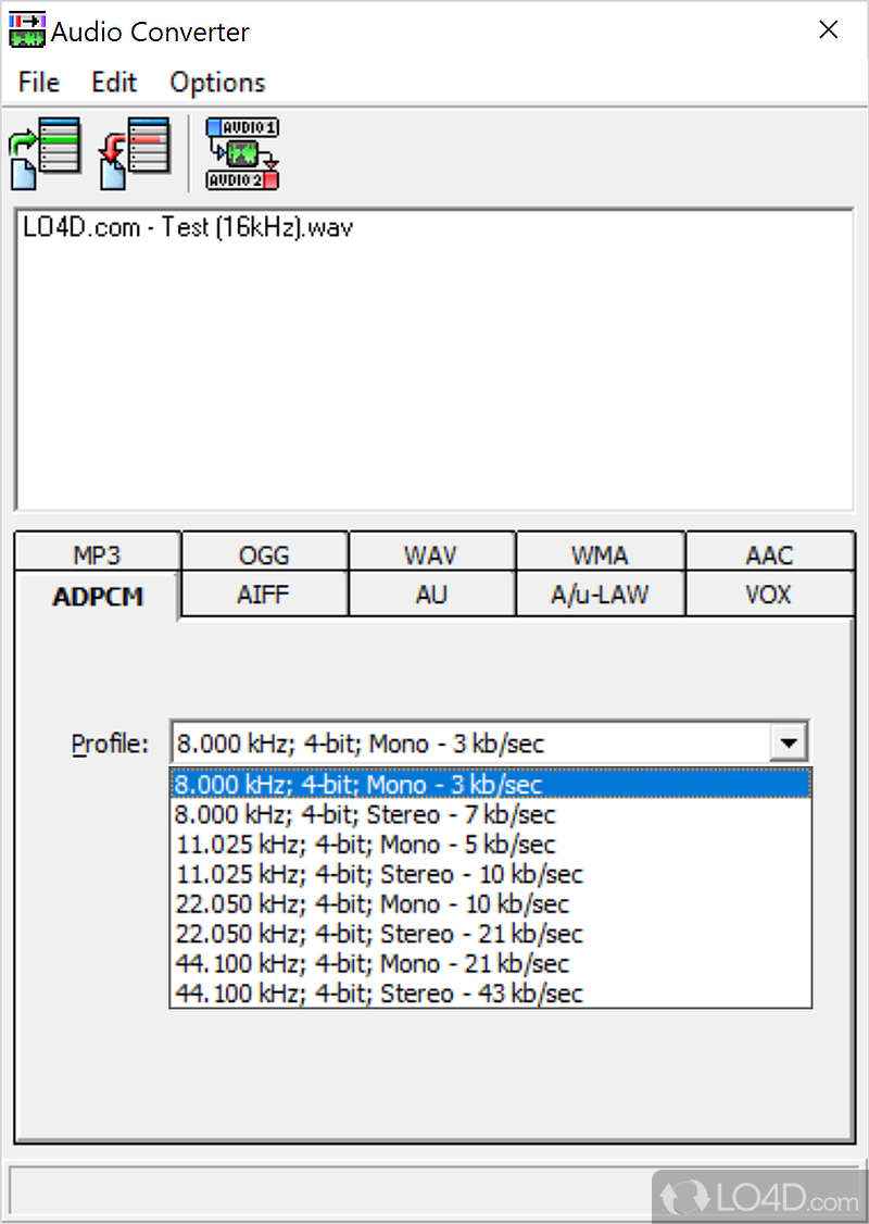 Conversion capabilities - Screenshot of Blaze Media Pro